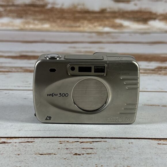 Rare Minolta Vectis 300, Stainless Steel APS Film Camera TESTED - Picture 1 of 5